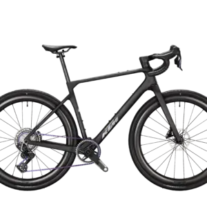 KTM Gravelator Supreme 2027 en color Purple Stained Carbon Matt, vista lateral completa sobre fondo blanco