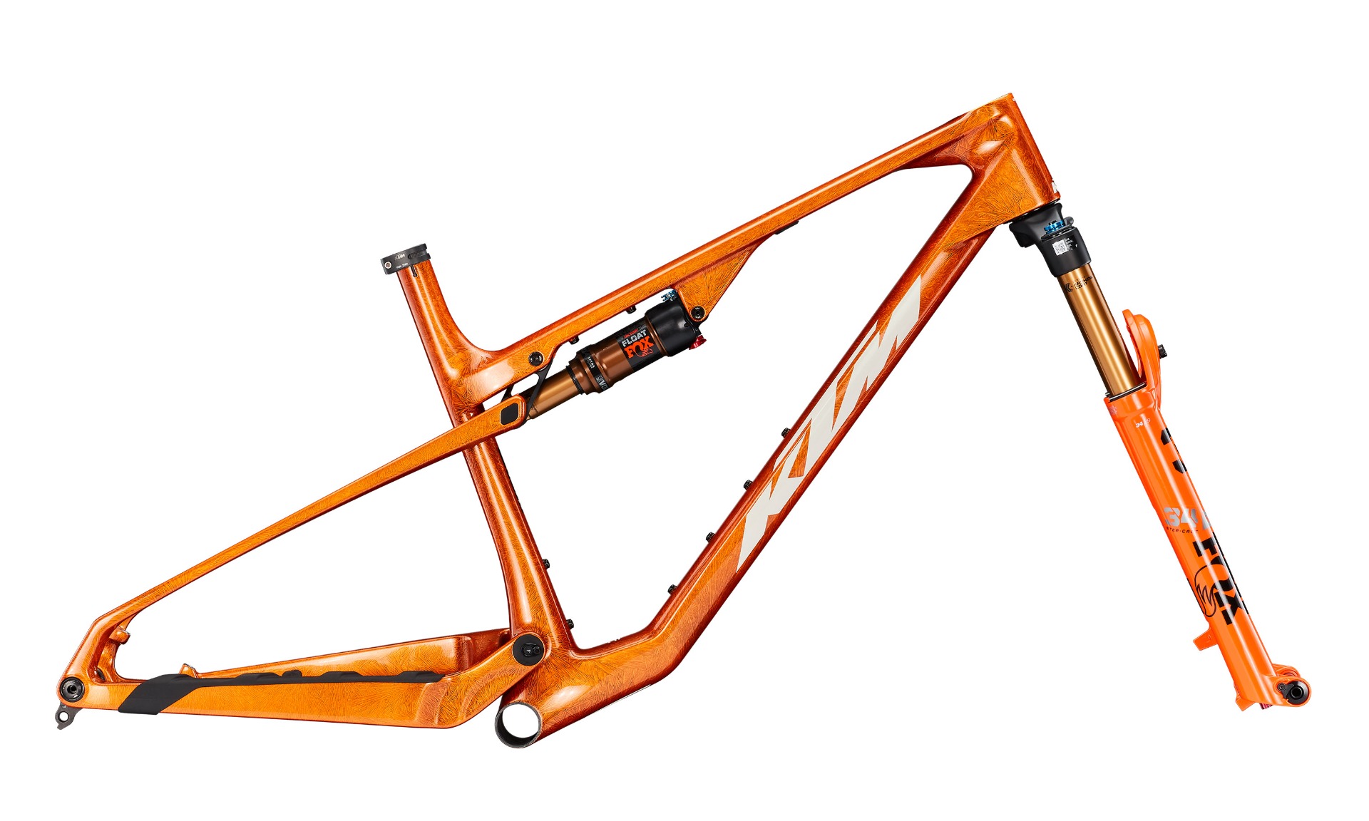 KIT CUADRO + HORQUILLA KTM SCARP MT Crystal fresh orange/white