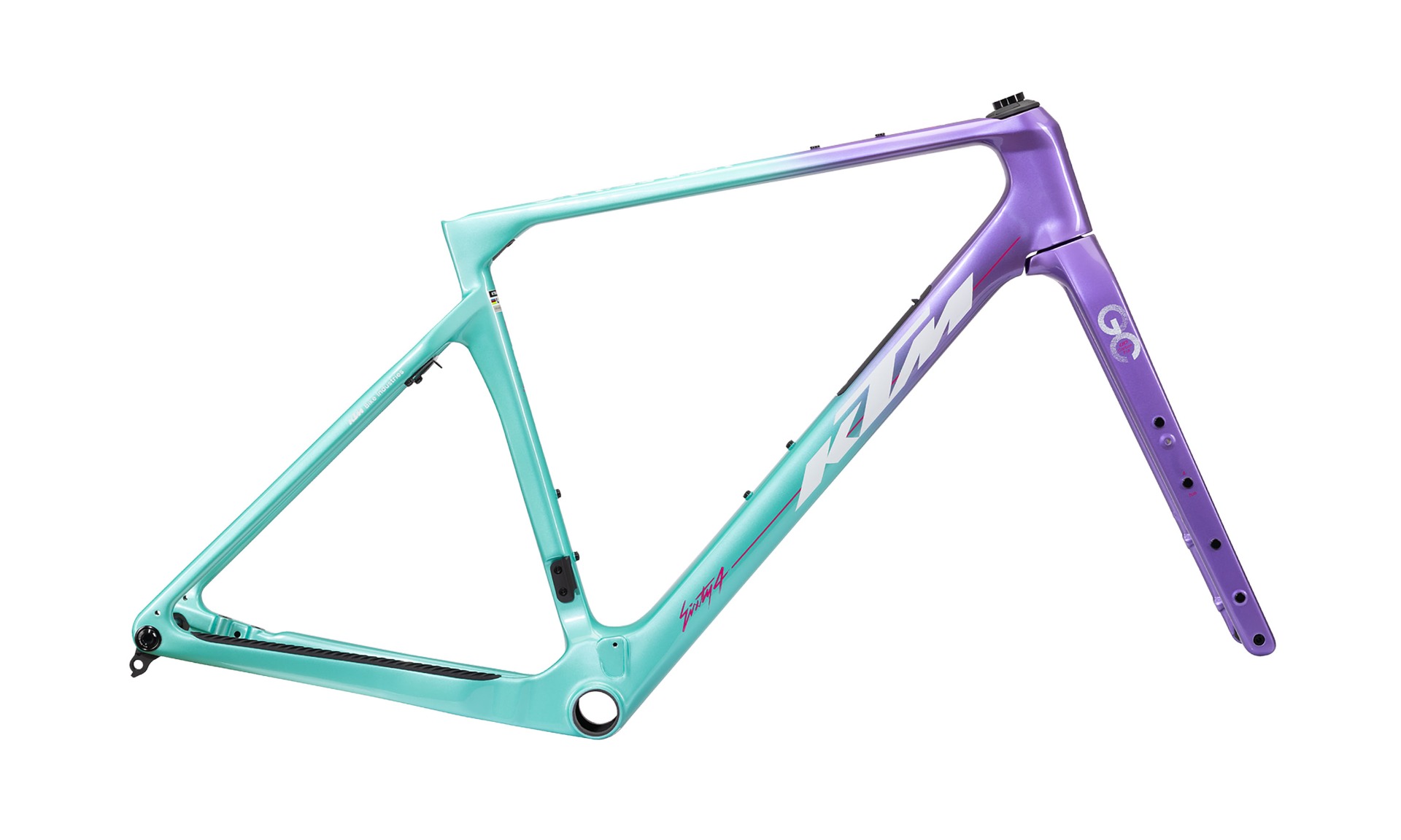 KIT CUADRO + HORQUILLA KTM GRAVELATOR Retro smaragd/violet