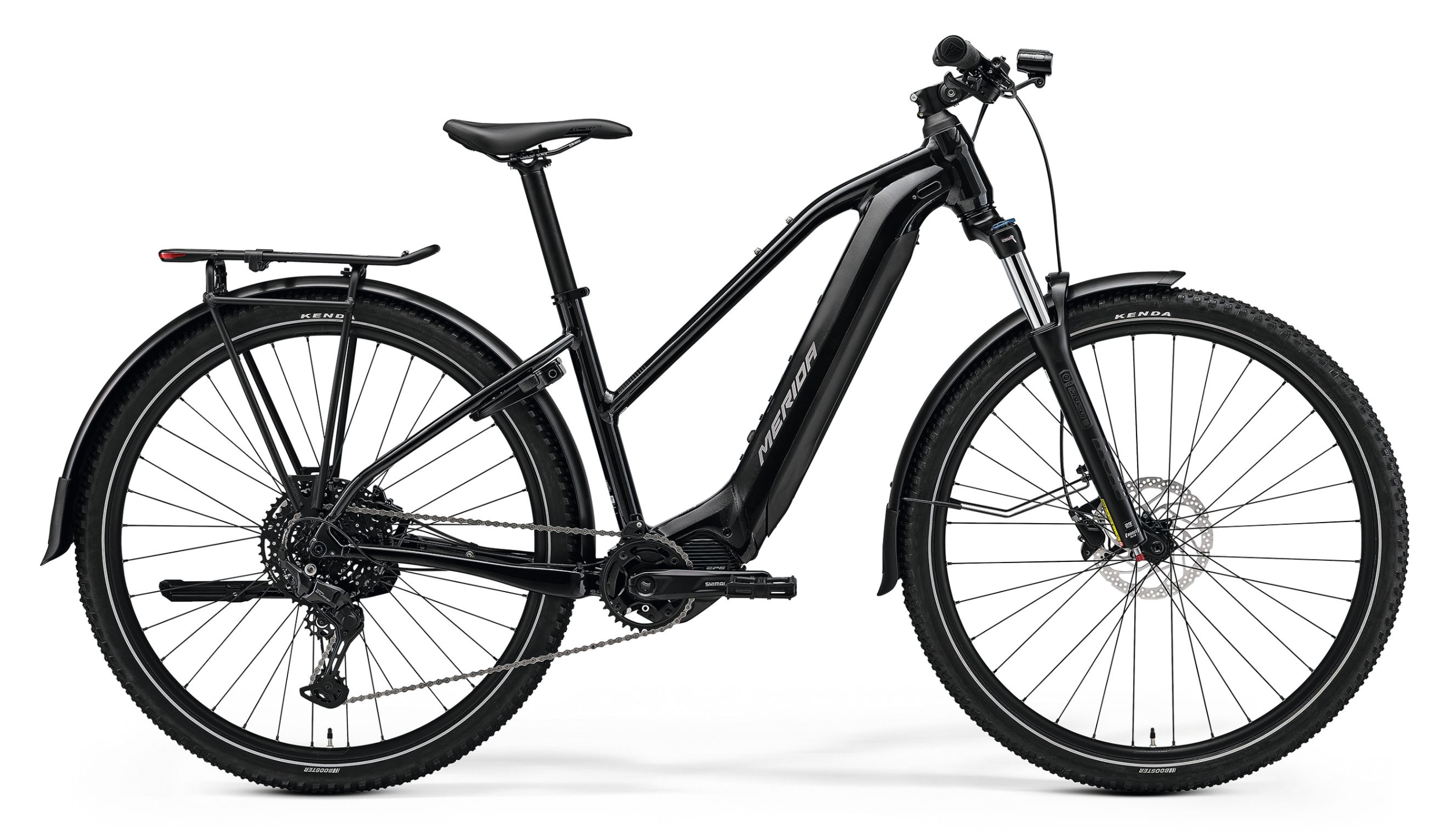 MERIDA EBIG TOUR 400 EQ 2026 en color METALLIC BLACK, vista lateral completa