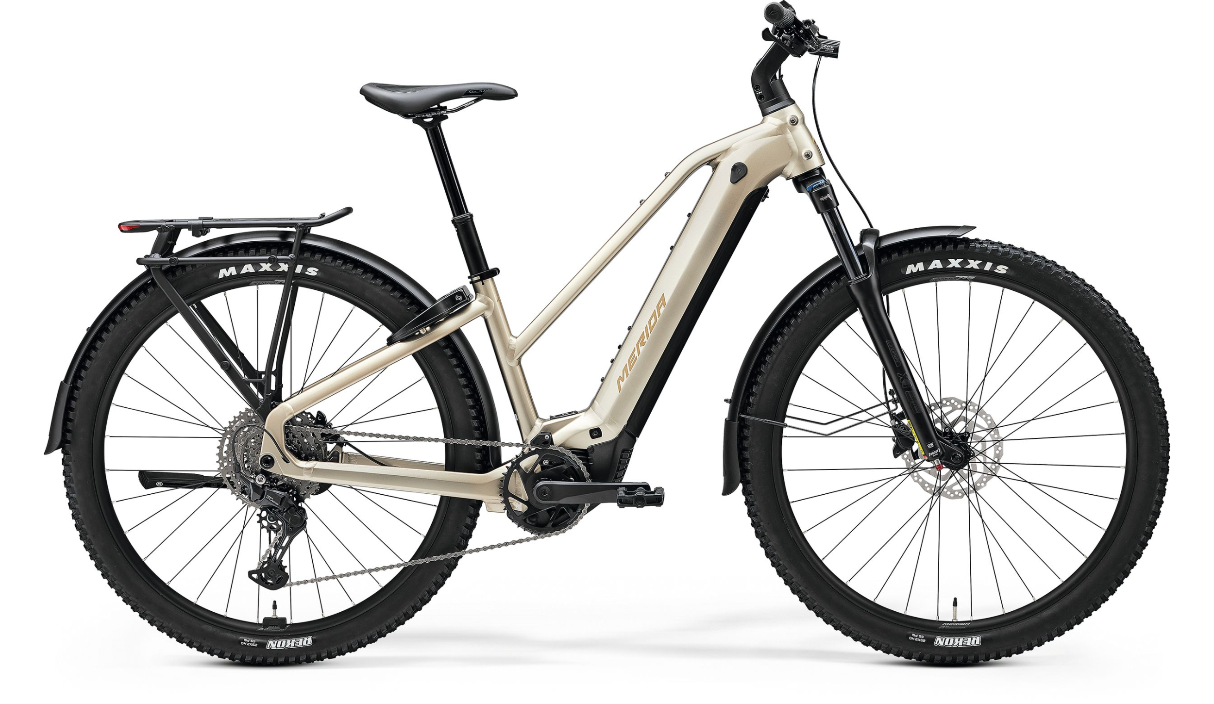 MERIDA EFLOAT CC 500 EQ W 2026 en color HIGH CREAM, vista lateral completa