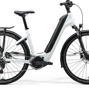 MERIDA EFLOAT CITY 400 EQ 2026 en color PEARL WHITE, vista lateral completa