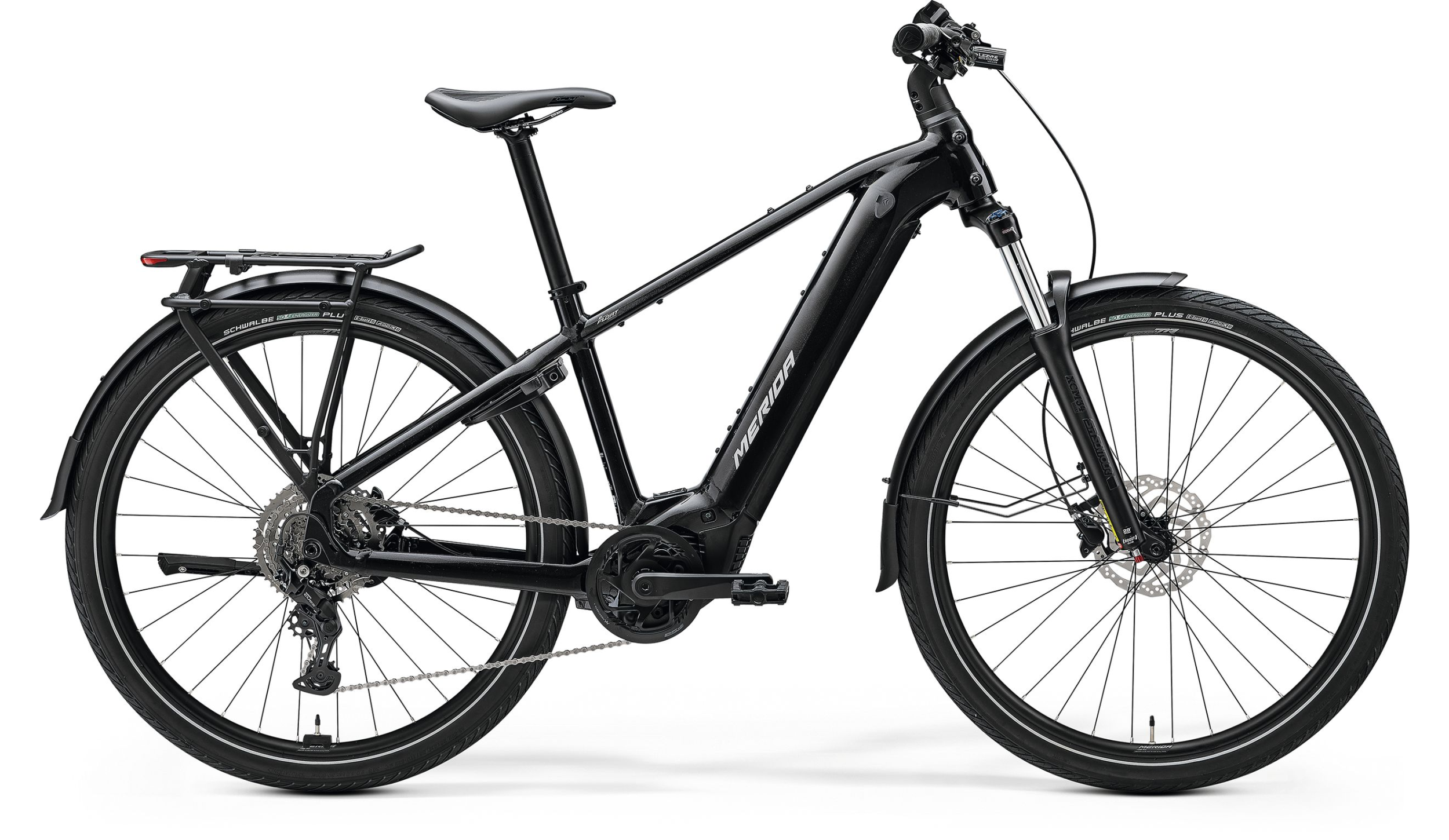 MERIDA EFLOAT TK 400 EQ 2026 en color METALLIC BLACK, vista lateral completa