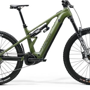 MERIDA EONE-EIGHTY 900 2025 en color ANACONDA GREEN, vista lateral completa