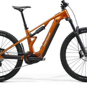 MERIDA ETMO 500 PRO 2026 en color WILD HONEY, vista lateral completa