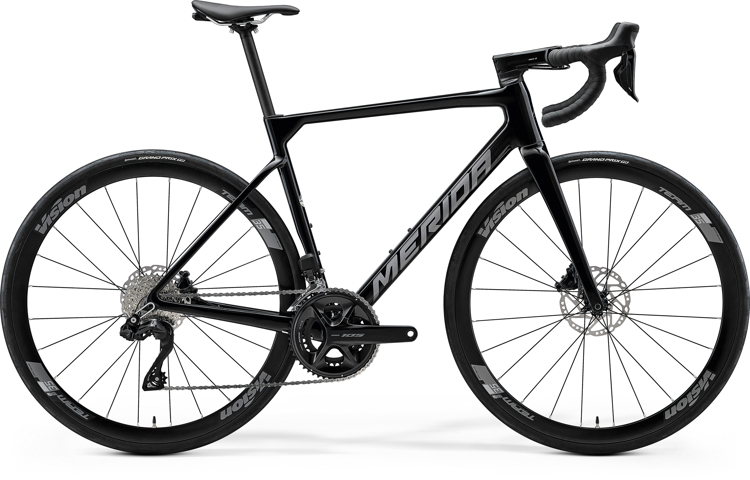 MERIDA SCULTURA 5000 2027 en color METALLIC BLACK, vista lateral completa