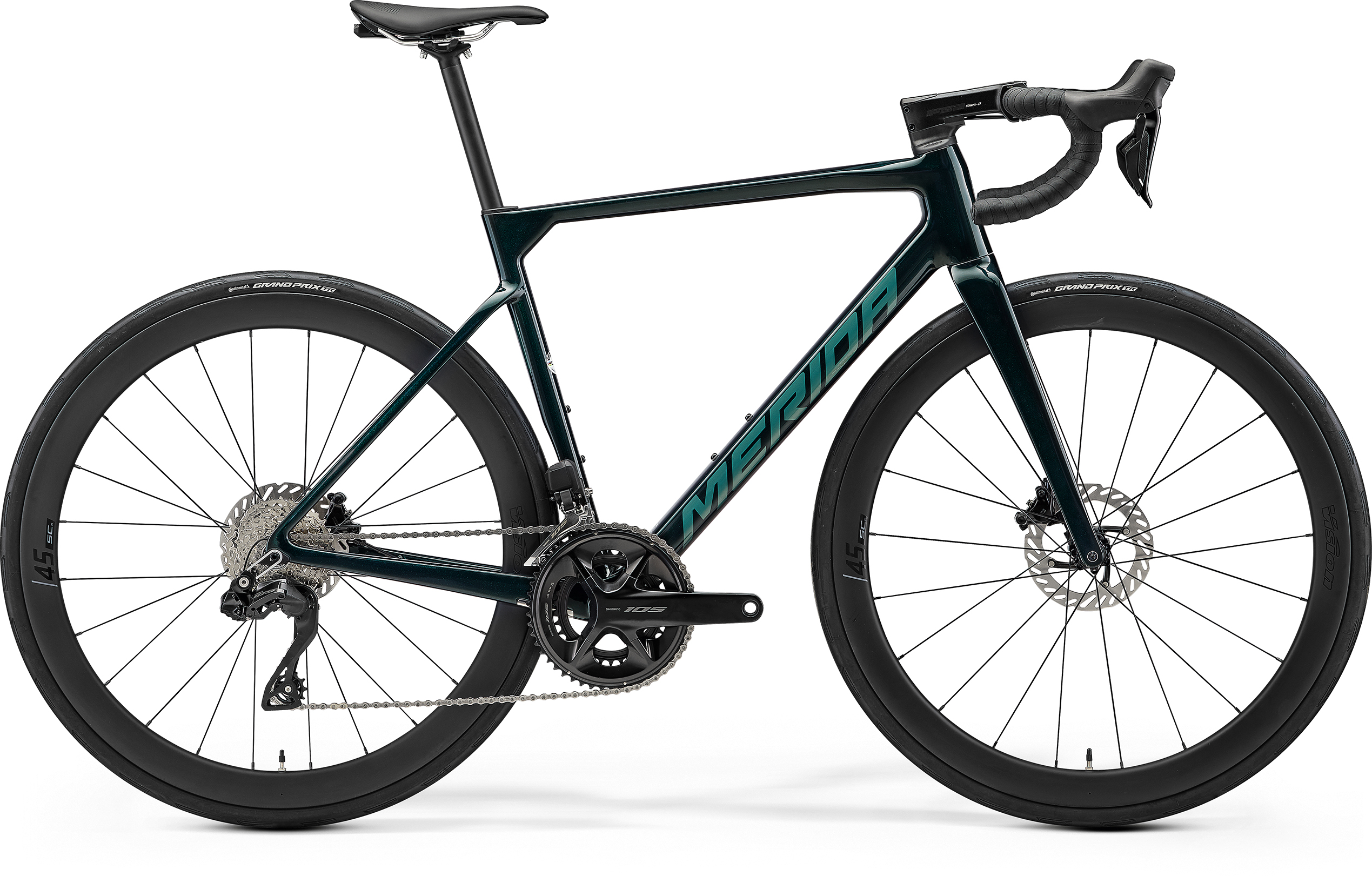 MERIDA SCULTURA 6000 2027 en color HALO GREEN, vista lateral completa