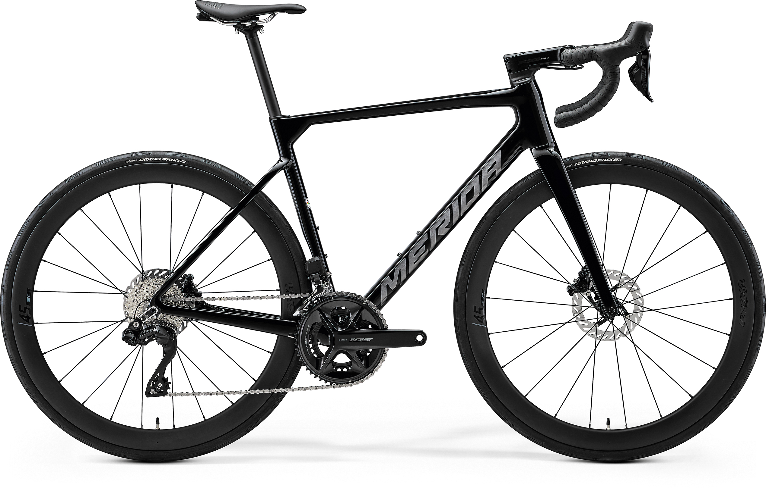 MERIDA SCULTURA 6000 2027 en color METALLIC BLACK, vista lateral completa