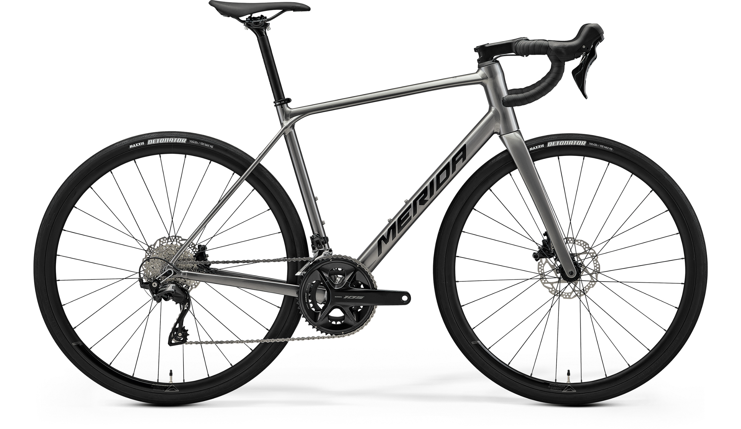MERIDA SCULTURA ENDURANCE 400 2027 en color GUNMETAL GREY, vista lateral completa