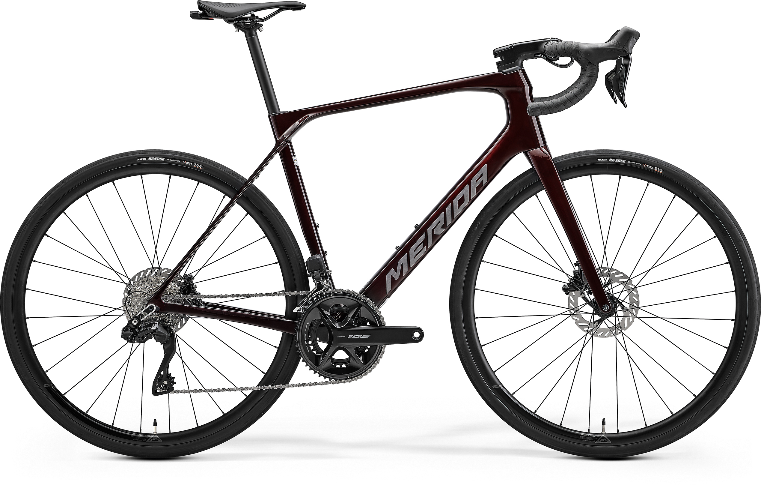 MERIDA SCULTURA ENDURANCE 5000 2027 en color PASSION RED, vista lateral completa