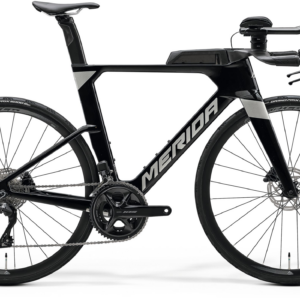 MERIDA TIME WARP TRI 5000 2026 en color BLACK, vista lateral de la bicicleta completa