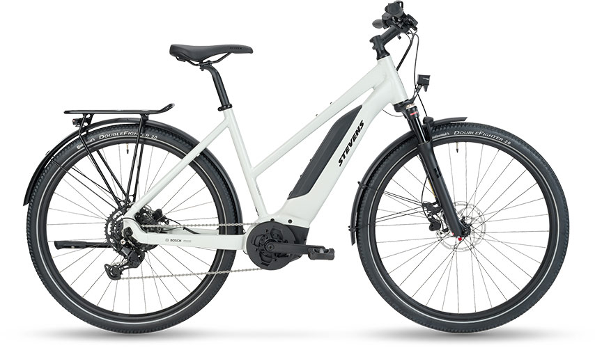 STEVENS E-4X TOUR LT GENERACION 2 2024 en color CLASSIC GREY, vista lateral completa