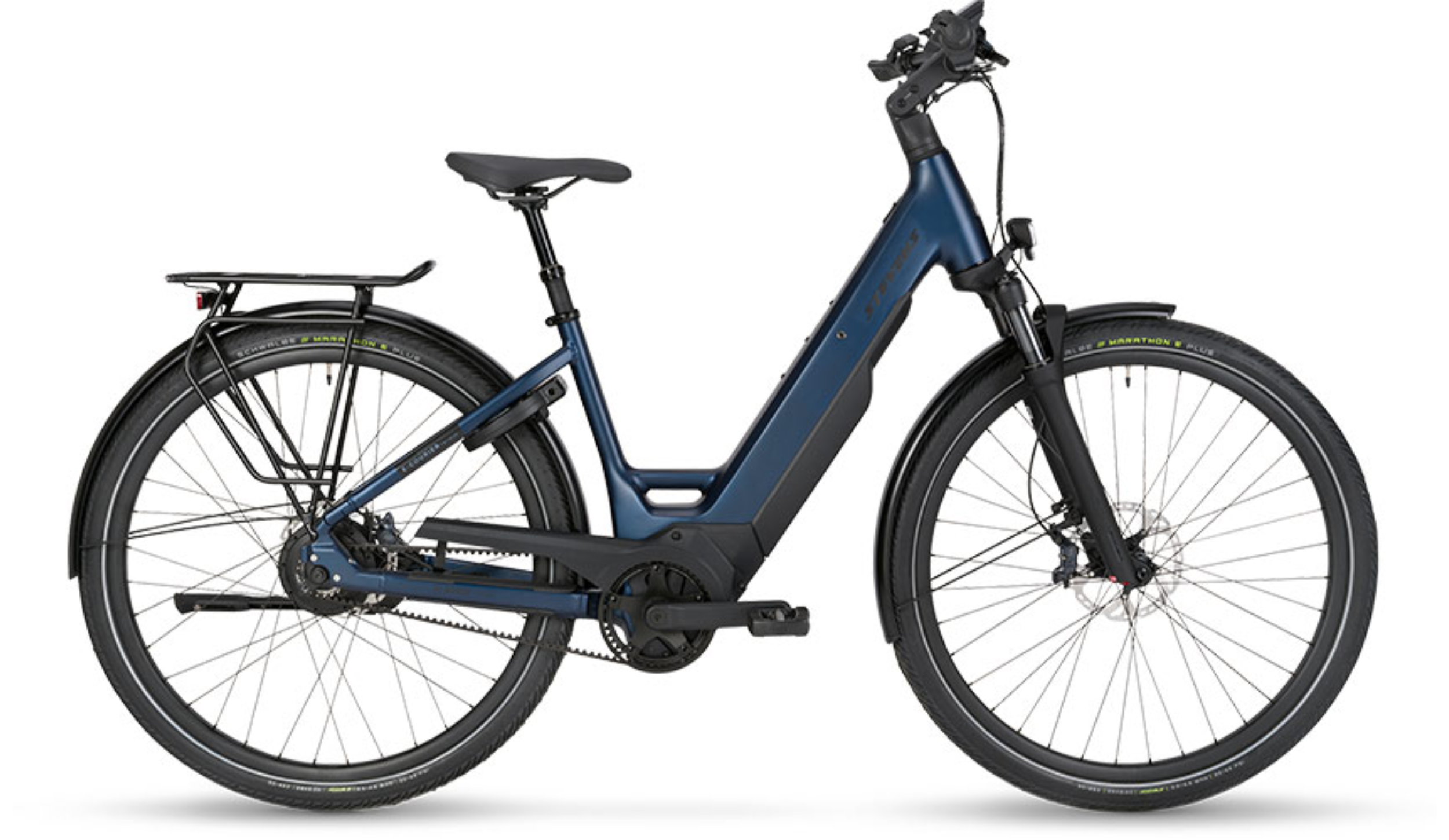 STEVENS E-COURIER 7.8.1 PLUS FORMA 2026 en color DARK INDIGO, vista lateral completa