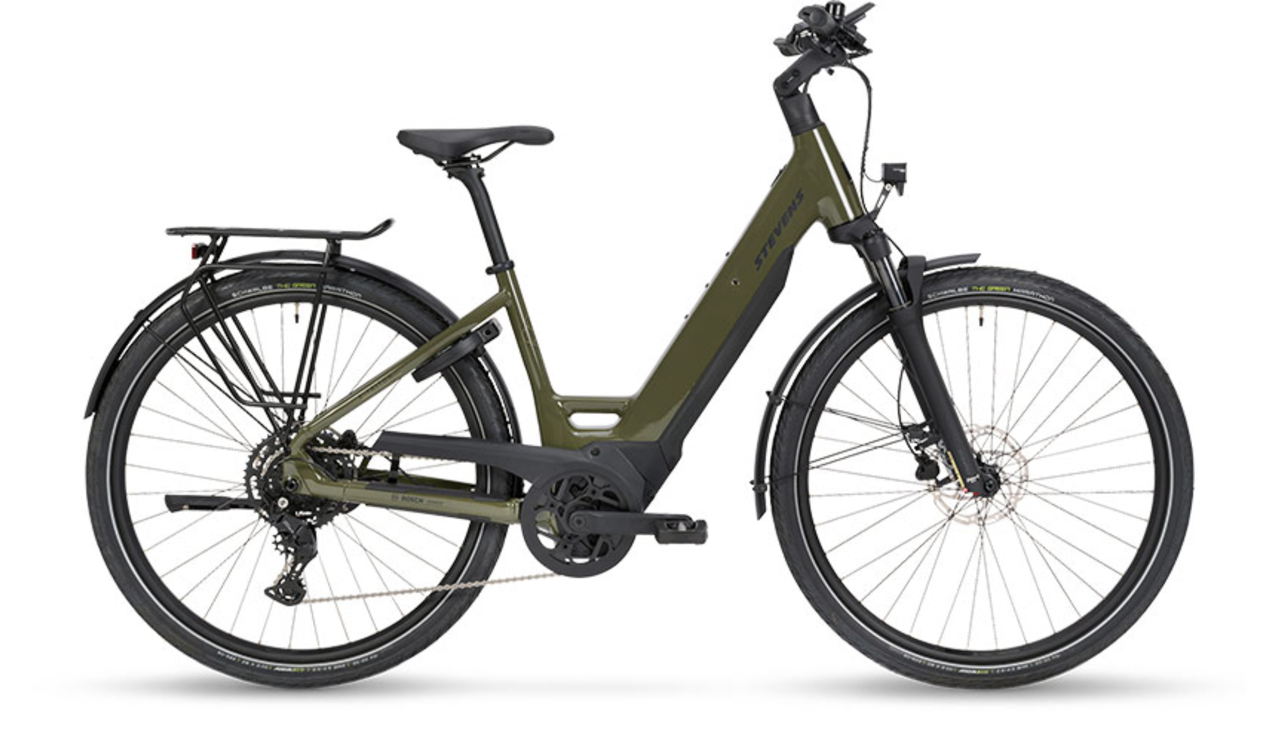 STEVENS E-TRITON 5.5.1 FORMA 2026 en color KHAKI, vista lateral completa