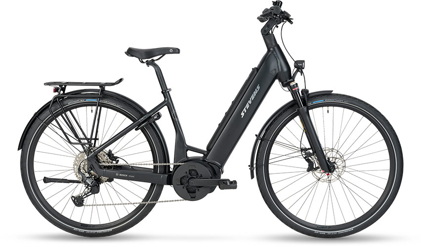 STEVENS E-TRITON 6.6.1 FORMA 2024 en color VELVET BLACK, vista lateral completa